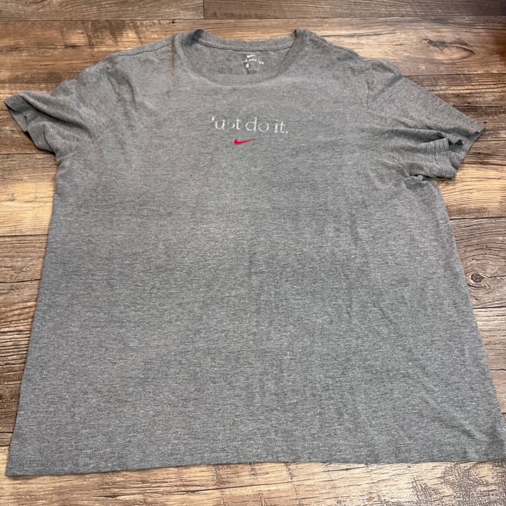 Nike Just Do It Graphic T-Shirt Mens XXL Heather Gray Short Sleeve Crewneck Tee